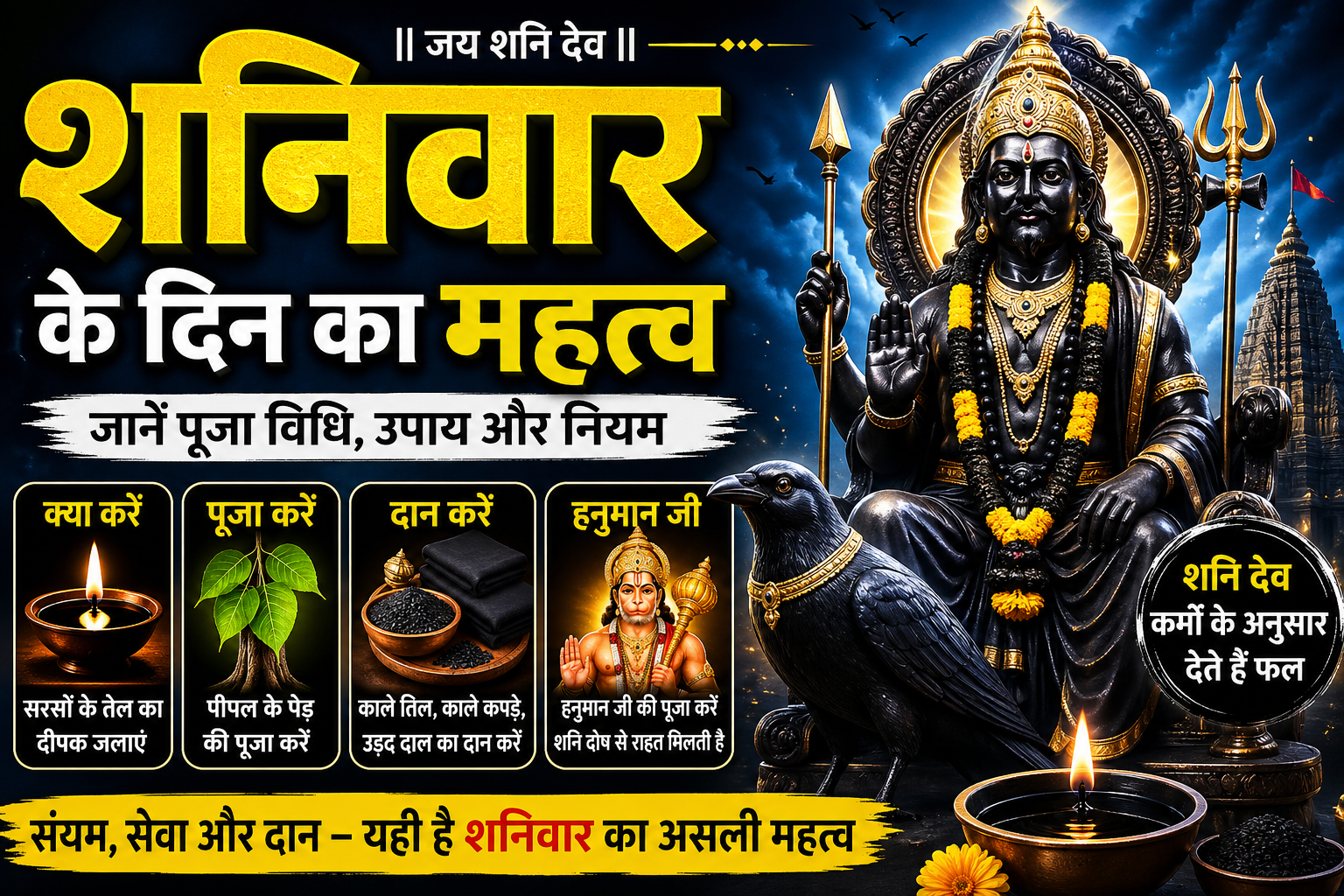 शनिवार के दिन का महत्व