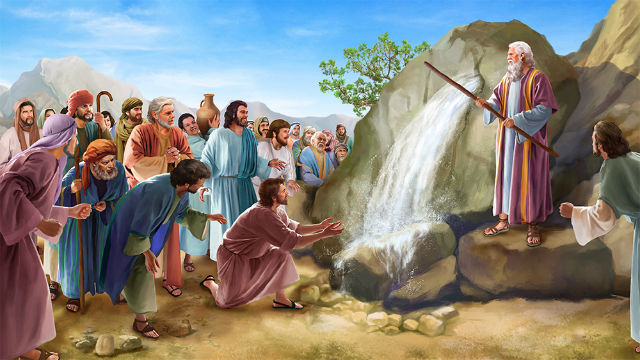 मूसा ने चट्टान पर हमला किया बाइबिल कहानी - Moses strikes the rock bible story