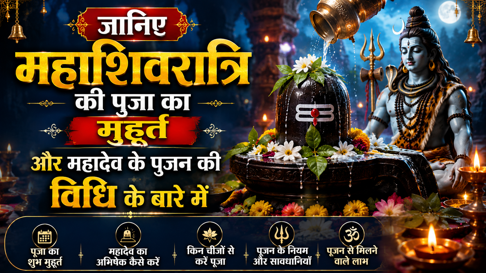 जानिए महाशिवरात्रि की पूजा का मुहूर्त और महादेव के पूजन की विधि के बारे में – Know about the time of worship of mahashivratri and the method of worshiping mahadev