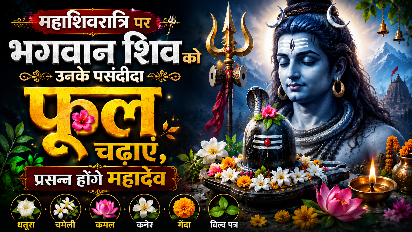 महाशिवरात्रि पर भगवान शिव को उनके पसंदीदा फूल चढ़ाएं, प्रसन्न होंगे महादेव – Offer your favorite flowers to lord shiva on mahashivratri, Mahadev will be happy