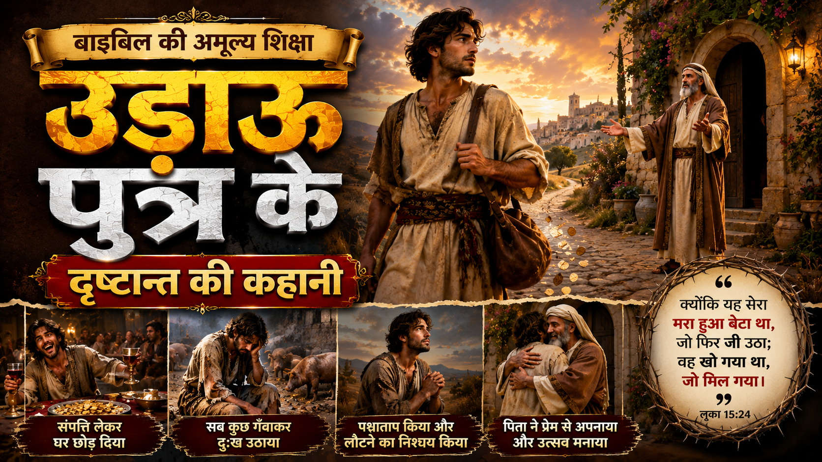 उड़ाऊ पुत्र के दृष्टान्त की कहानी – Story of parable of the prodigal son